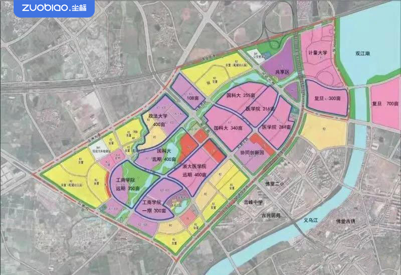 义乌双江湖大学城开始征地了，涉及佛堂多个村